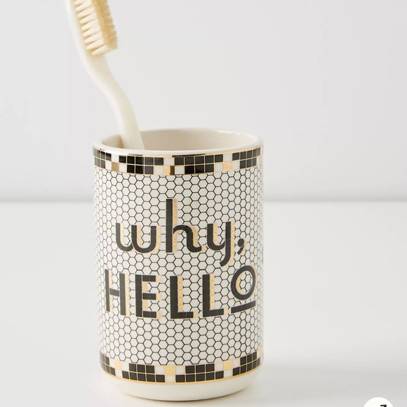Anthropologie Other - Anthropologie Bistro Tile Collection Canister
